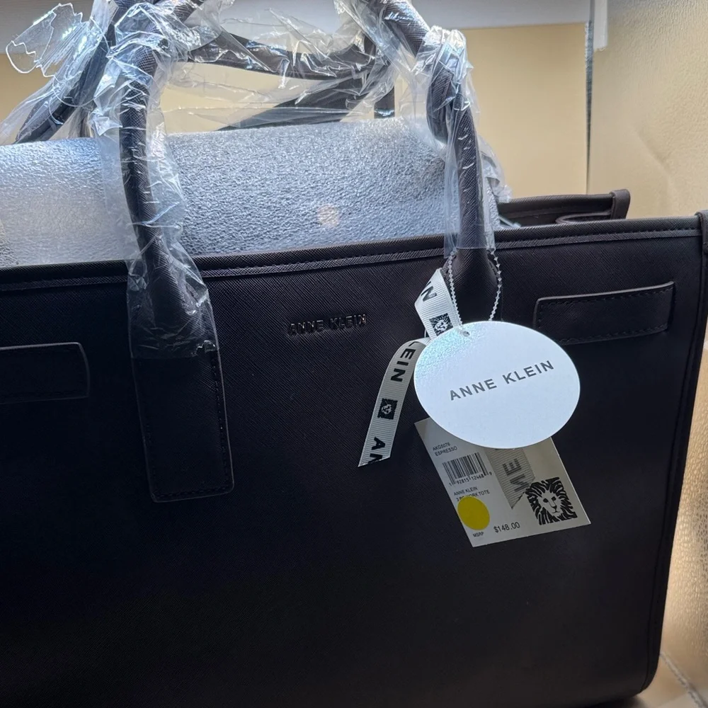 Anne Klein Dark Brown 3 pc Work Tote